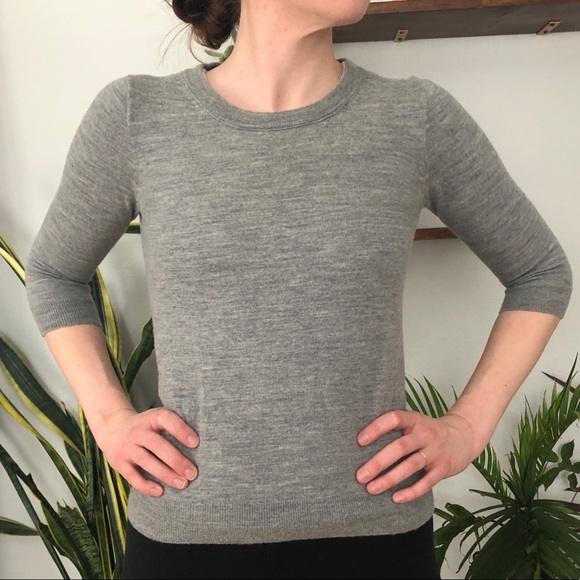 J. Crew Sweaters - LAST CALL J.Crew Gray 3/4 Sleeve Tippi Sweater